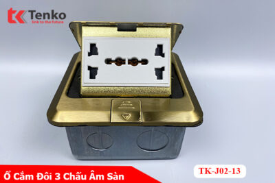 Ổ cắm âm sàn đồng nguyên khối TENKO TK-J02-A-13