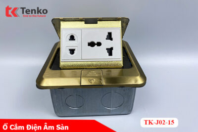 Ổ Cắm Điện Âm Sàn Bằng Đồng Tenko TK-J02-15 Uy Tín