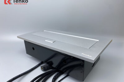 Ổ Cắm Âm Bàn Họp Desktop Socket Chính hãng TENKO TK-AS02DN Màu Bạc