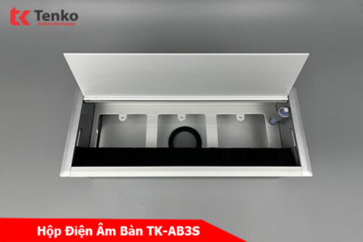 Hộp Điện Nhôm Âm Bàn – Đế Âm Lắp Ổ Cắm Điện Bàn Họp Tenko TK-AB3S