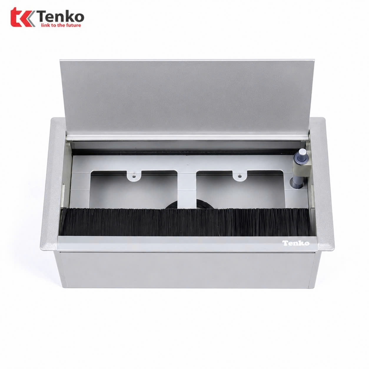 Hộp Điện Nhôm Âm Bàn Phòng Họp – Ổ Điện Âm Bàn 2 Module Ổ Cắm TENKO TK-AB2S