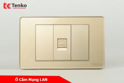 Ổ Cắm Mạng LAN Âm Tường Cao Cấp TENKO TK-C9-073 Vàng