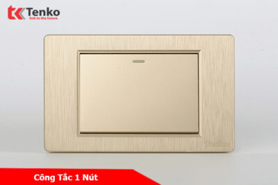 Công Tắc Đèn Âm Tường 1 Chiều và 2 Chiều Cao Cấp TENKO TK-C5-01 Vàng Xước