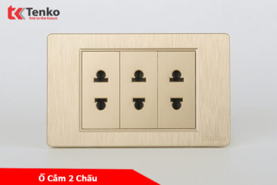 Ổ Cắm Âm Tường Cao Cấp TENKO TK-C5-020 Vàng Xước