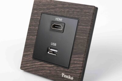 Ổ Cắm HDMI + USB Mặt Vân Gỗ Tenko TK-F71A-76