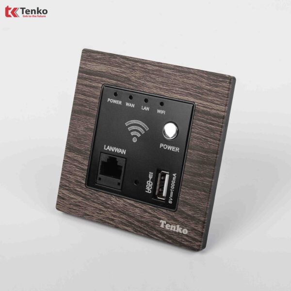 Ổ Wifi Âm Tường Mặt Vân Gỗ Tenko TK-F71A-69