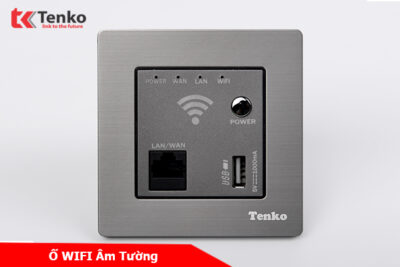 Ổ Wifi âm tường Mặt Nhôm Phay Tenko TK-F71B-69 Xám Bóng