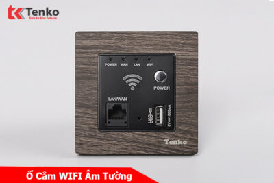 Ổ Wifi âm tường Mặt Vân Gỗ Tenko TK-F71A-69