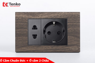 Ổ Cắm Điện Chống Giật Chuẩn Đức-Ổ cắm 2 chấu Tenko TK-C6A-059