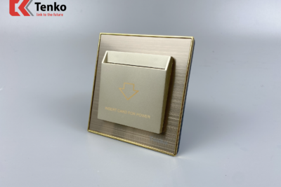 Công tắc thẻ từ Mặt Nhôm Phay Tenko TK-F66-B9-66 Vàng