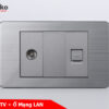 Ổ cắm TV + ổ mạng LAN TK-C7-075