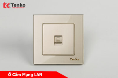 Ổ cắm mạng LAN Mặt Kính Cường Lực Tenko TK-F71-D-50 Vàng