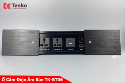 Ổ Cắm Điện Âm Bàn Đa Năng Tenko TK-BT06 Nắp Trượt Hai Bên Cao Cấp