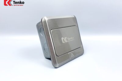 Ổ Cắm Điện Âm Sàn Kèm Mạng LAN Và HDMI Chính Hãng Tenko TK-J02-06 Màu Bạc