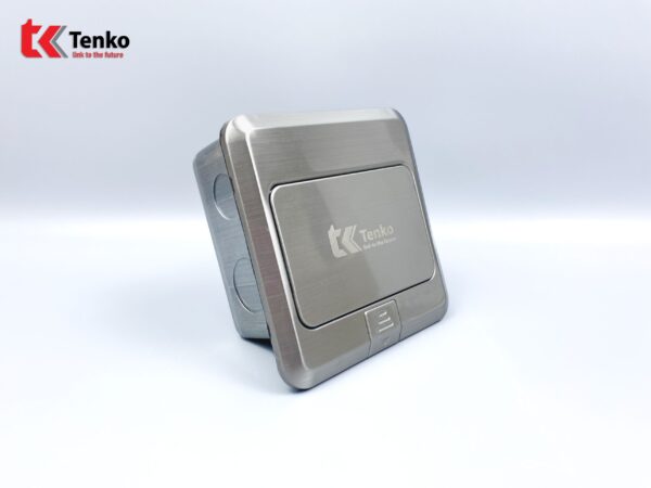 Ổ Cắm Điện Âm Sàn Kèm Mạng LAN Và HDMI Chính Hãng Tenko TK-J02-06 Màu Bạc