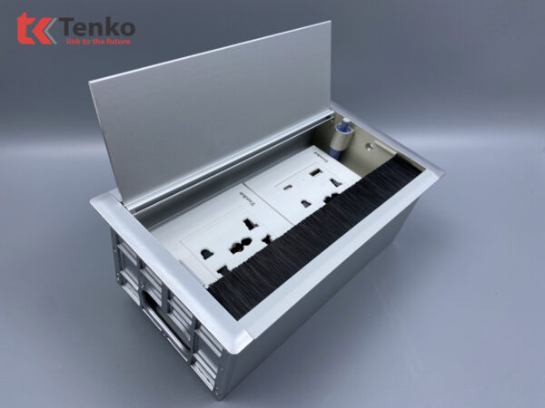 Hộp Điện Âm Bàn 2 Ổ Cắm Điện Đa Năng Kèm 1 Cổng USB Và 1 Type C Tenko TK-AB2S-02