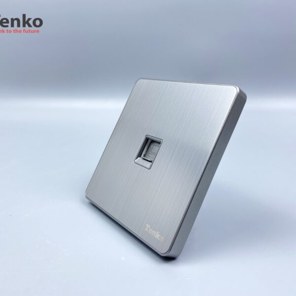 Ổ Cắm Mạng LAN (RJ45) Tràn Viền Hợp Kim Cao Cấp Màu Ghi Xám Tenko TK-DA-33