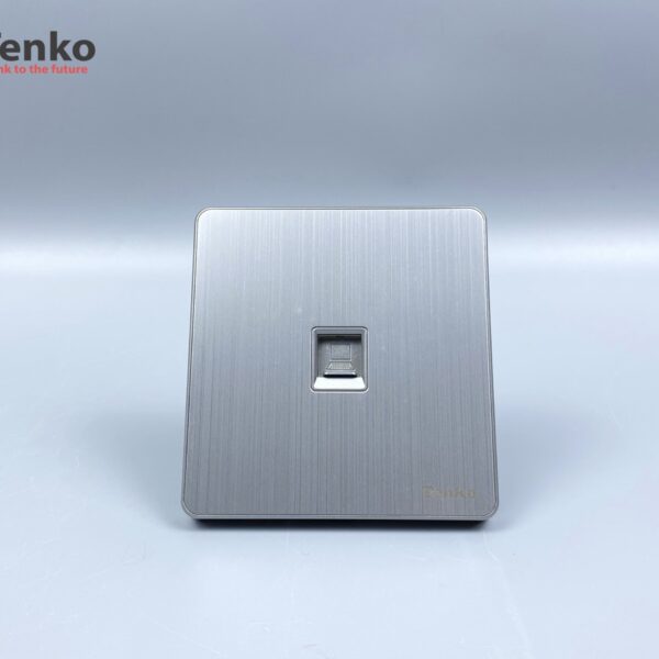 Ổ Cắm Mạng LAN (RJ45) Tràn Viền Hợp Kim Cao Cấp Màu Ghi Xám Tenko TK-DA-33