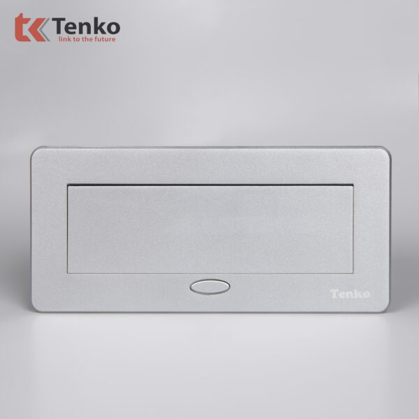 Hộp Ổ Cắm Điện Âm Bàn Họp Desktop Socket Chính hãng TENKO TK-AS06DN Màu Bạc