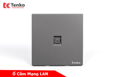Ổ Cắm Mạng LAN Tràn Viền Nhựa Cao Cấp Màu Xám Chính Hãng Tenko TK-T8-50