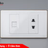 Ổ cắm mạng + ổ cắm đơn TK-C18W-078