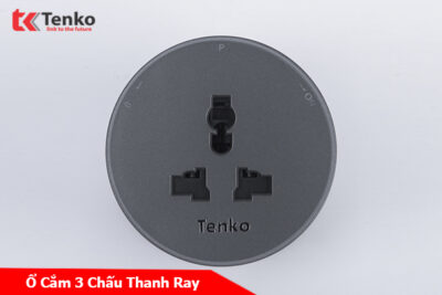 Ổ Cắm 3 Chấu Đa Năng Cho Thanh Ray TK-R06X  Màu Xám