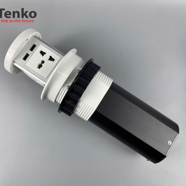 Ổ Điện Âm Bàn Đảo Bếp Tenko TK-HX9 Plus Màu Trắng Bạc Đen