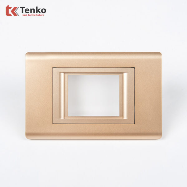 Mặt Át Đôi + Gông  Cao Cấp Chống Cháy TENKO TK-C25-B-AĐ – Mặt Nhựa PC Vàng