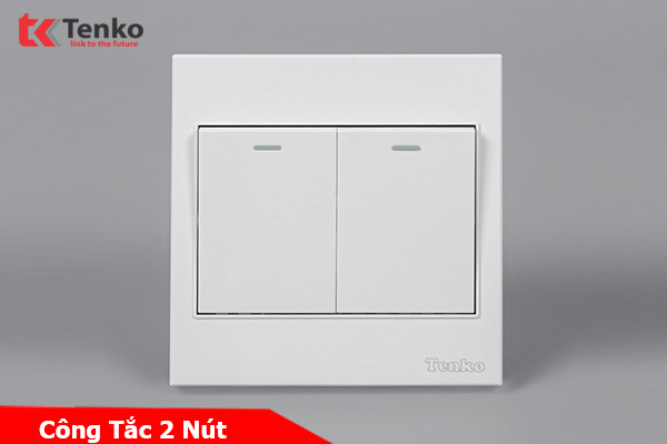 Công Tắc 2 Nút Mặt Nhựa ABS Tenko TK-V1-02 – Giải Pháp Điều Khiển Điện Hiện Đại, Bền Bỉ