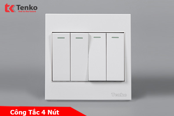 Công Tắc 4 Nút Nhựa ABS Tenko TK-V1-04 – Giải Pháp Điều Khiển Điện Hiện Đại, Bền Bỉ