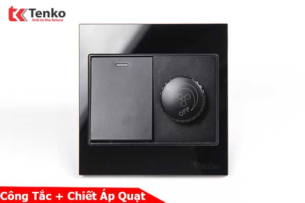 Chiết Áp Quạt+Công Tắc Mặt Kính Cường Lực Tenko TK-V18-087 – Giải Pháp Điều Khiển Điện Hiện Đại, Bền Bỉ