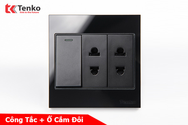 Bộ Công Tắc Ổ Cắm Điện Kính Cường Lực Tenko TK-V18-025 – Giải Pháp Điều Khiển Điện Hiện Đại, Bền Bỉ