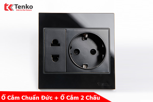 Ổ Điện Đôi 2 Chấu Chuẩn Đức Kính Cường Lực Tenko TK-V18-059 – Giải Pháp Điều Khiển Điện Hiện Đại, Bền Bỉ