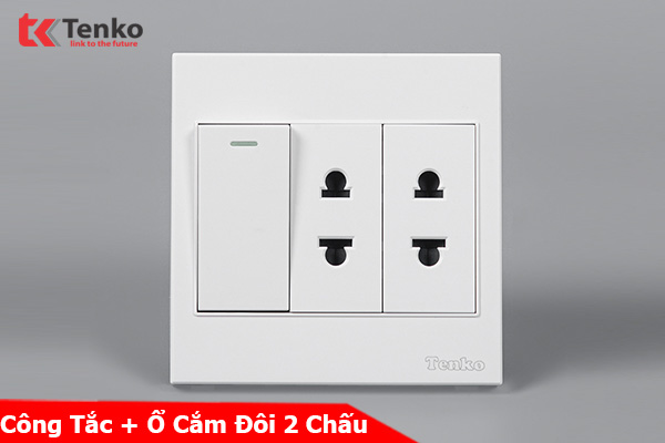 Bộ Công Tắc Ổ Cắm Điện Nhựa ABS Tenko TK-V1-025 – Giải Pháp Điều Khiển Điện Hiện Đại, Bền Bỉ