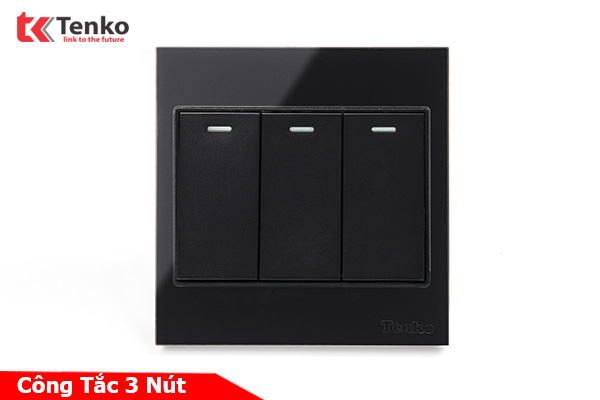 Công Tắc 3 Nút Mặt Kính Cường Lực Tenko TK-V18-03 – Giải Pháp Điều Khiển Điện Hiện Đại, Bền Bỉ