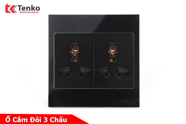 Ổ Cắm Đôi 3 Chấu Đa Năng Kính Cường Lực Tenko TK-V18-050 – Giải Pháp Điều Khiển Điện Hiện Đại, Bền Bỉ