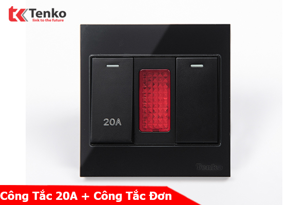 Công Tắc Đơn Và Công Tắc 20A Kính Cường Lực Tenko TK-V18-081 – Giải Pháp Điều Khiển Điện Hiện Đại, Bền Bỉ
