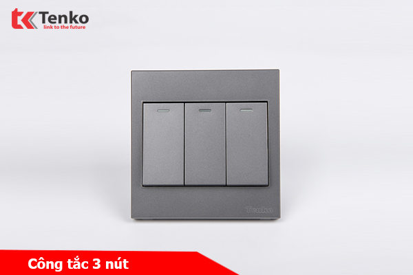 Công Tắc 3 Nút Mặt Nhựa ABS Tenko TK-V1-03 – Giải Pháp Điều Khiển Điện Hiện Đại, Bền Bỉ
