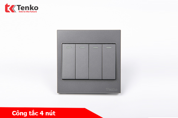 Công Tắc 4 Nút Mặt Nhựa ABS Tenko TK-V1-04 – Giải Pháp Điều Khiển Điện Hiện Đại, Bền Bỉ