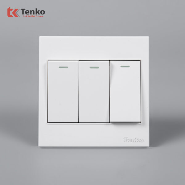 Công Tắc 3 Nút Mặt Nhựa ABS Tenko TK-V1-03 – Giải Pháp Điều Khiển Điện Hiện Đại, Bền Bỉ