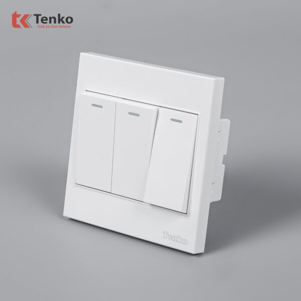 Công Tắc 3 Nút Mặt Nhựa ABS Tenko TK-V1-03 – Giải Pháp Điều Khiển Điện Hiện Đại, Bền Bỉ