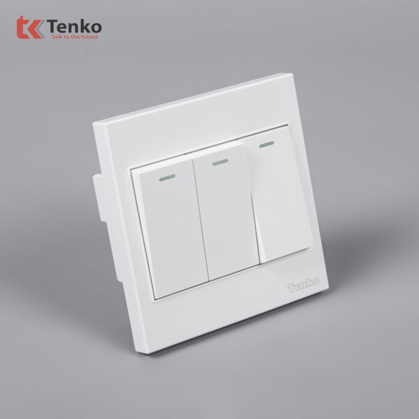 Công Tắc 3 Nút Mặt Nhựa ABS Tenko TK-V1-03 – Giải Pháp Điều Khiển Điện Hiện Đại, Bền Bỉ