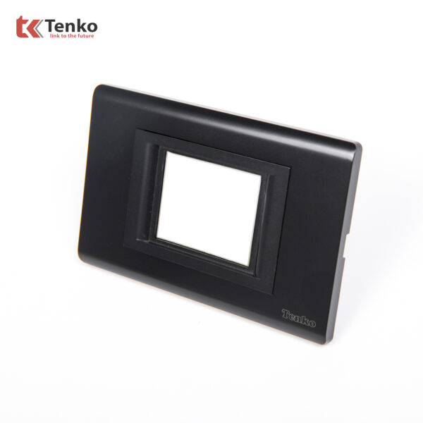 Mặt Át Đôi + Gông Cao Cấp Chống Cháy TENKO TK-C25-B-AĐ – Mặt Nhựa PC Đen