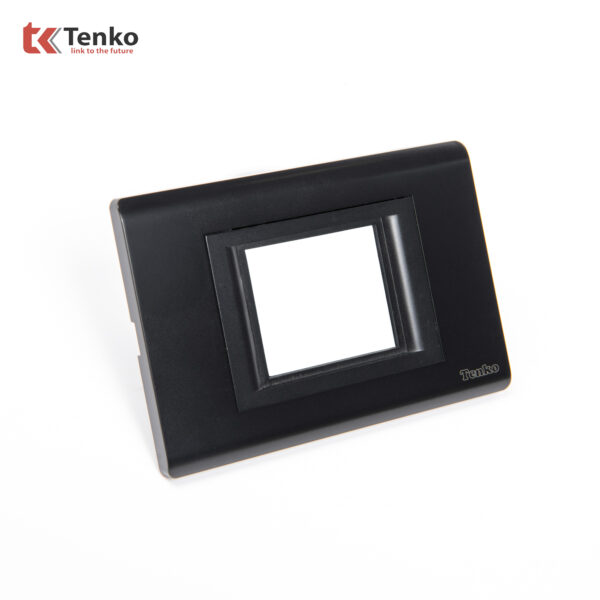 Mặt Át Đôi + Gông Cao Cấp Chống Cháy TENKO TK-C25-B-AĐ – Mặt Nhựa PC Đen