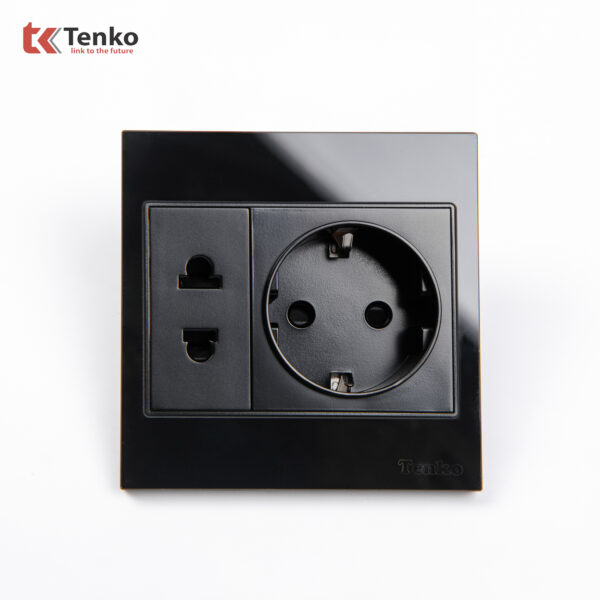 Ổ Điện Đôi 2 Chấu Chuẩn Đức Kính Cường Lực Tenko TK-V18-059 – Giải Pháp Điều Khiển Điện Hiện Đại, Bền Bỉ