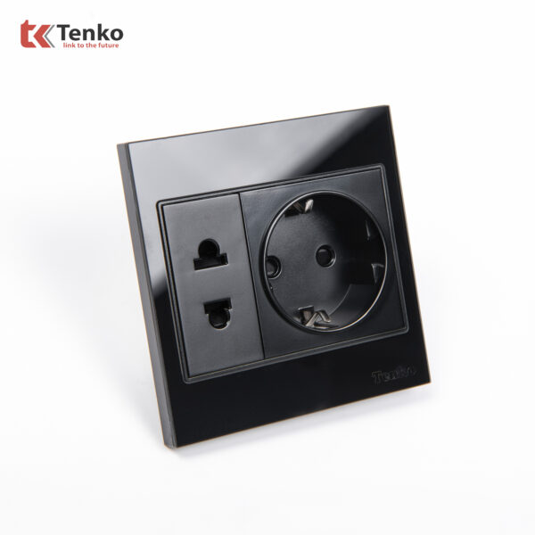Ổ Điện Đôi 2 Chấu Chuẩn Đức Kính Cường Lực Tenko TK-V18-059 – Giải Pháp Điều Khiển Điện Hiện Đại, Bền Bỉ