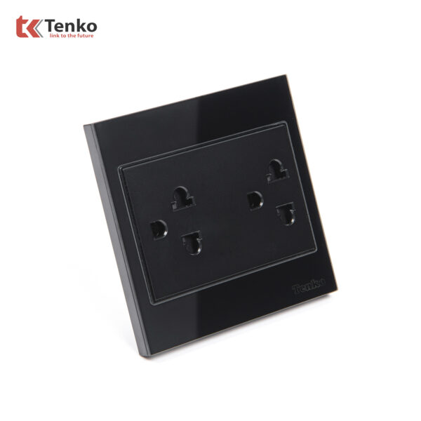 Ổ Điện Đôi 3 Chấu Kính Cường Lực Tenko TK-V18-044 – Giải Pháp Điều Khiển Điện Hiện Đại, Bền Bỉ