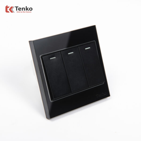 Công Tắc 3 Nút Mặt Kính Cường Lực Tenko TK-V18-03 – Giải Pháp Điều Khiển Điện Hiện Đại, Bền Bỉ