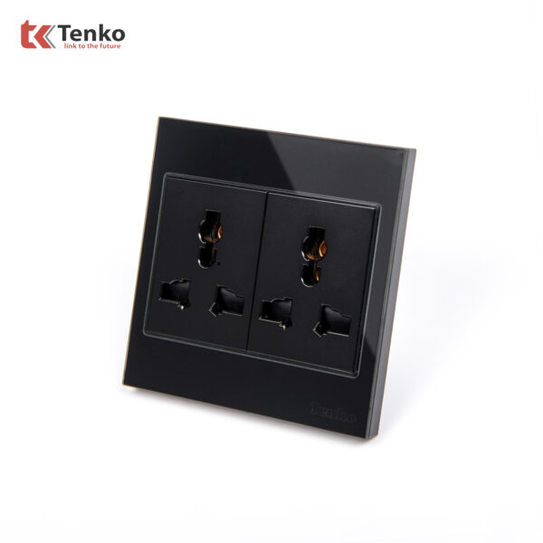 Ổ Cắm Đôi 3 Chấu Đa Năng Kính Cường Lực Tenko TK-V18-050 – Giải Pháp Điều Khiển Điện Hiện Đại, Bền Bỉ