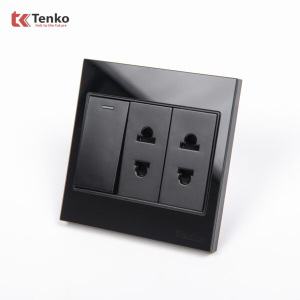 Bộ Công Tắc Ổ Cắm Điện Kính Cường Lực Tenko TK-V18-025 – Giải Pháp Điều Khiển Điện Hiện Đại, Bền Bỉ